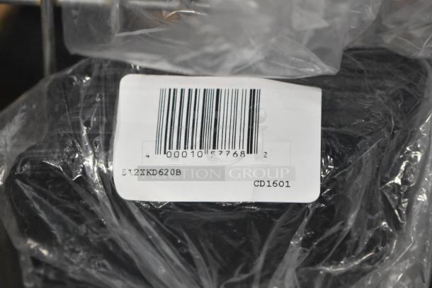 Lot of new scratch and dent deli tags, includes 512XKD710BK with black checkered border, 512XKD620B, 512XKD650B models.