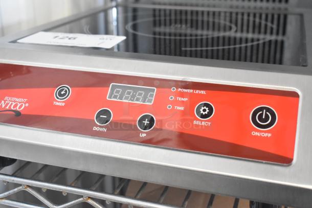 Brand new Avantco IC3500 induction range, 208-240V, 1 phase. Features digital controls, minor scratches and dents.