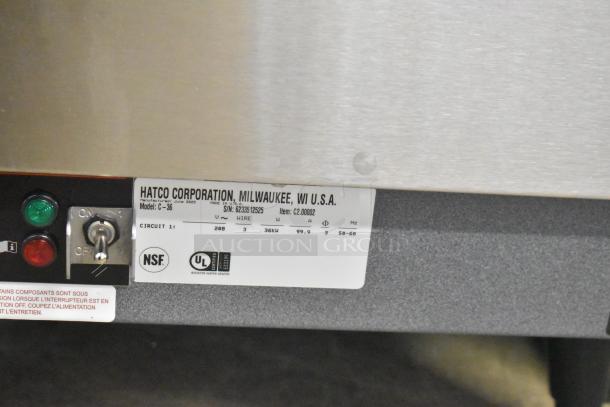 Hatco C-36 Compact Booster Water Heater, 208V, 3 Phase, scratch and dent, new, label shows specifications and certifications.