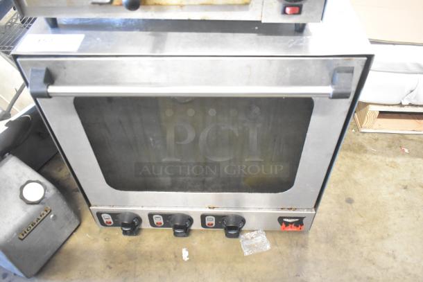 Vollrath Cayenne COA 8004 countertop convection oven, stainless steel, electric, 230V, 1-phase, visible control knobs, fair condition.