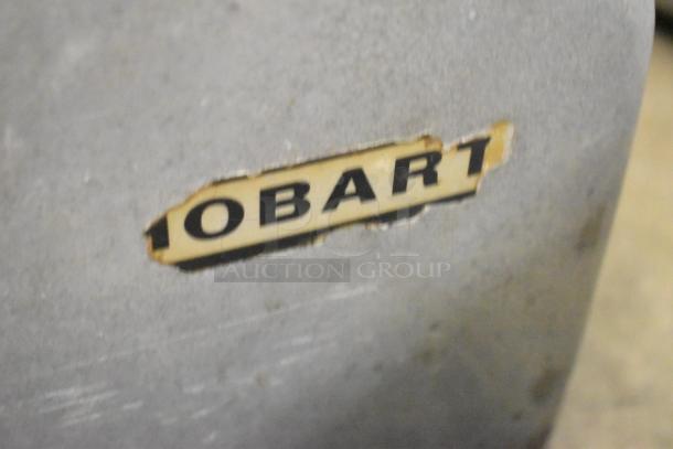 Hobart countertop meat slicer, 115 volts, 1 phase. Visible wear on label.