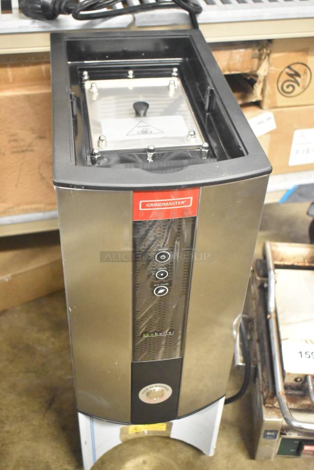 Brand new Grindmaster 1000666GM PB10US Ecoboiler Hot Water Dispenser, stainless steel, 240V, scratch and dent condition.
