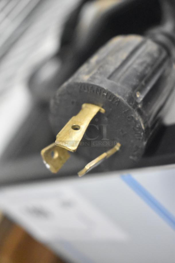 Plug of a Grindmaster 1000666GM PB10US Ecoboiler Hot Water Dispenser, showing a 240V power connector.