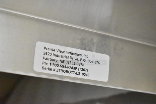 BRAND NEW Robot Coupe R199 Robo-Cart, minor scratches, tag shows Prairie View Industries contact, Serial #Z7ROBOT7-LS 0045.