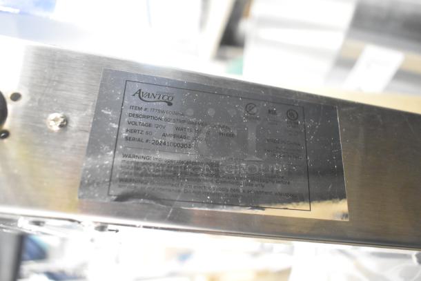 Brand new Avantco 177SW60INHA 60" strip warmer, adjustable control, 120V, 1 phase. Minor scratches. Serial #202410003001.