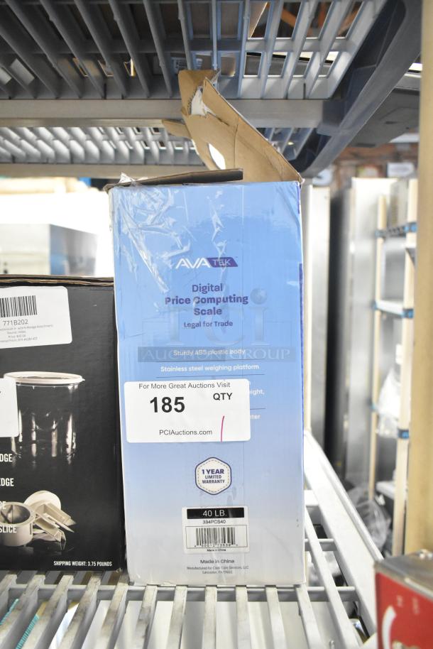 AvaTek PCS40 40 lb. digital price computing scale, brand new with scratch and dent, legal for trade, box labeled 334PCS40.