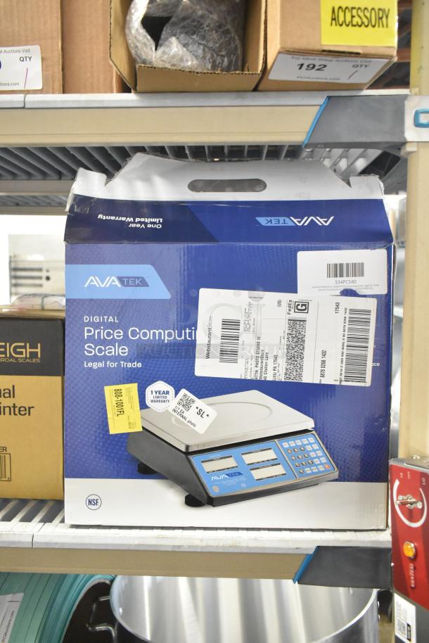 BRAND NEW SCRATCH AND DENT! AvaTek PCS40 40 lb. Digital Price Computing Scale, Legal for Trade, with damaged box.