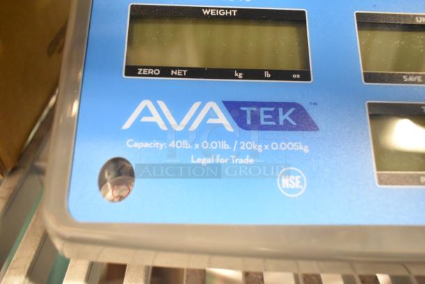 Brand new AvaTek PCS40 digital scale, 40 lb. capacity, legal for trade, slight scratch and dent, 334PCS40 model.