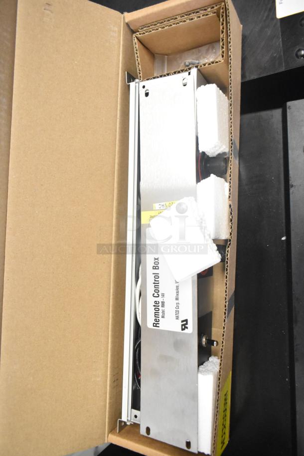 Brand new Hatco RMB-14V Remote Control Box, scratch and dent, in original packaging, label indicates model 413RMB14V.