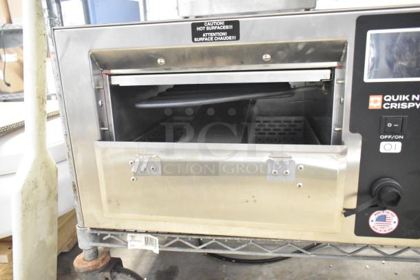 BRAND NEW SCRATCH AND DENT QNC GFII ventless fryer, electric, 208/240V, stainless steel, caution label, USA made.