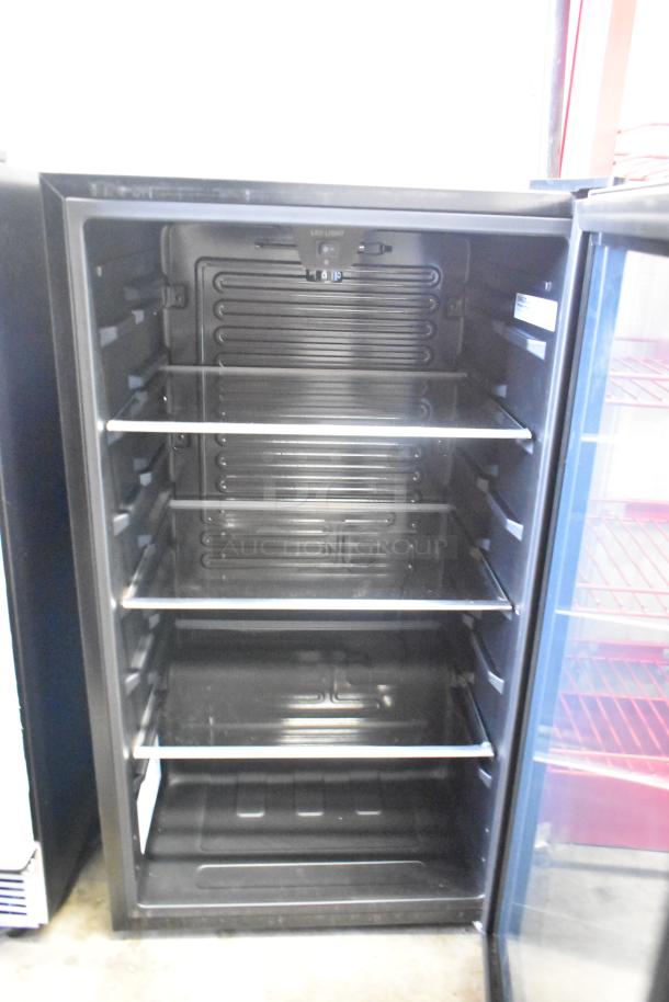 Arctic King ARV115B1AST mini cooler merchandiser, 115 volts, featuring adjustable shelves and LED lighting.