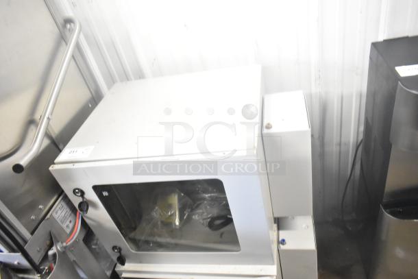 2 BlackShields DC0300 white metal air-conditioned technology cabinets, visible front panel, and control knobs. Appears in used condition.