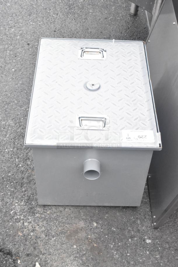 BRAND NEW Regency 30 lb. 15 GPM grease trap with 2" non-threaded connections, PDI certified, scratch and dent condition.