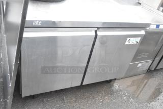 Avantco 178SSUC48FHC 2-door work top freezer on casters, stainless steel, 115V, 1 phase, commercial use.