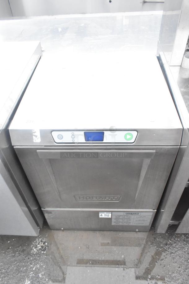 2018 Hobart LXER commercial undercounter dishwasher, stainless steel, digital controls, 120/208-240V, 1 phase.