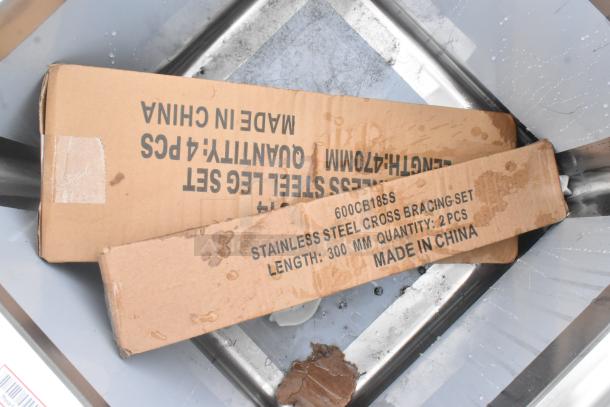 Regency 600S318181L 78.5" stainless steel sink with 3 compartments, left drainboard, and cross bracing. New, scratch and dent.