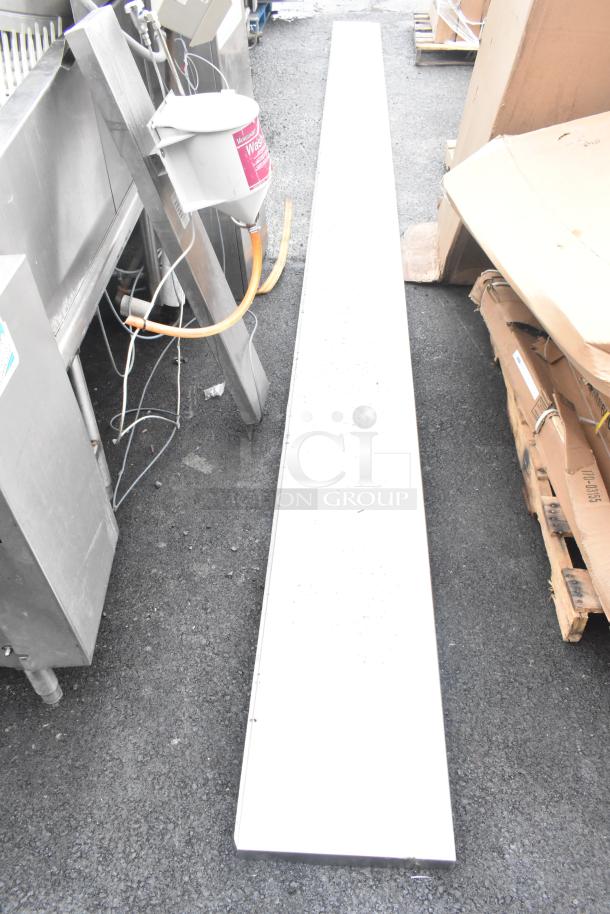 Hobart FT900 commercial flight style dishwasher, floor model, 480 volts, 3 phase, includes hoses and mounting components.