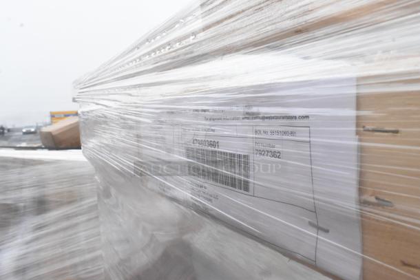 BRAND NEW SCRATCH AND DENT! Federal Industries ITR6034 60" Bakery Display Case in packaging with visible shipping labels.