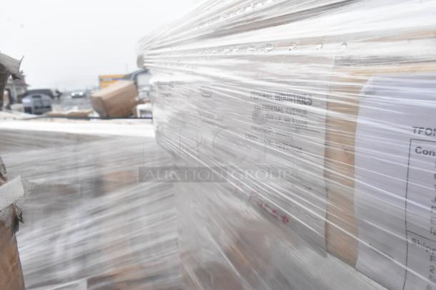 BRAND NEW Federal Industries ITR6034 60" Drop-In Refrigerated Bakery Display Case wrapped in plastic, visible labels.