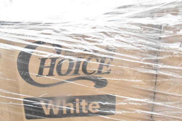 34 new scratch and dent items, including glassware and dishes, wrapped in packaging marked "Choice White."
