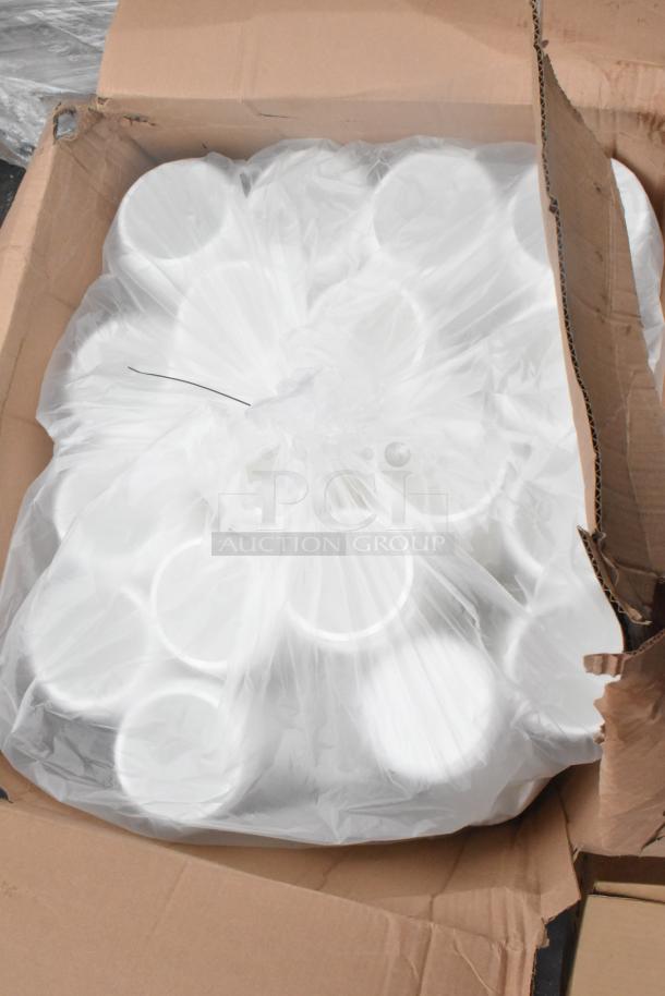 Box of 15 scratch and dent items, including splash guard, flight paddle, and ingredient bin, still in packaging.