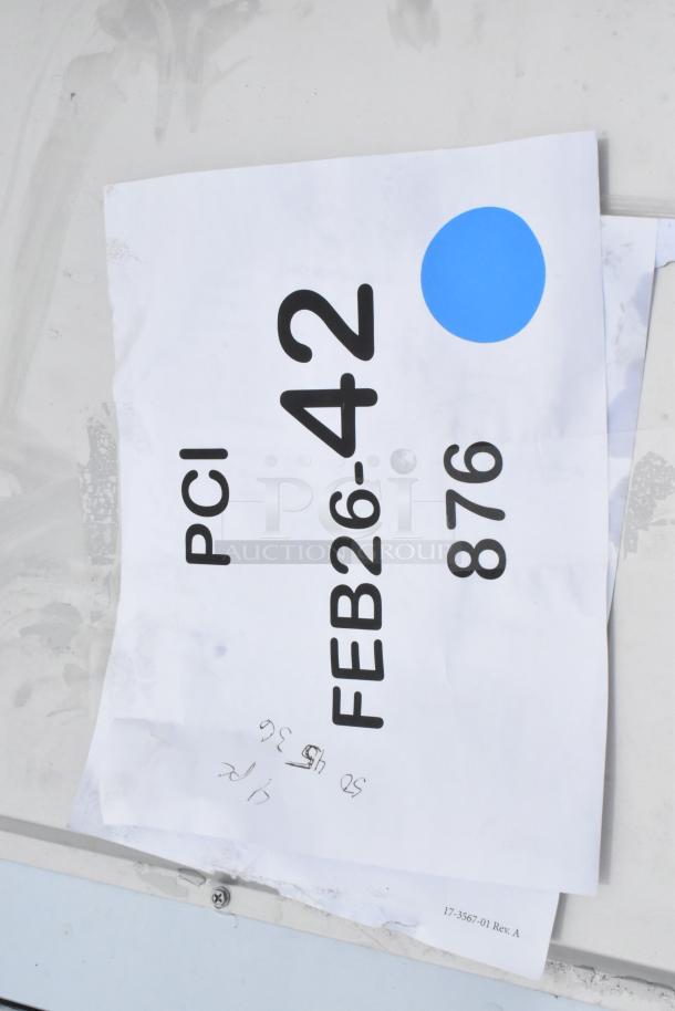 Brand new 2025 Scotsman HST21-A ice dispenser stand. Enclosed stainless steel, 21.5" x 23.75", with door. Scratch and dent.