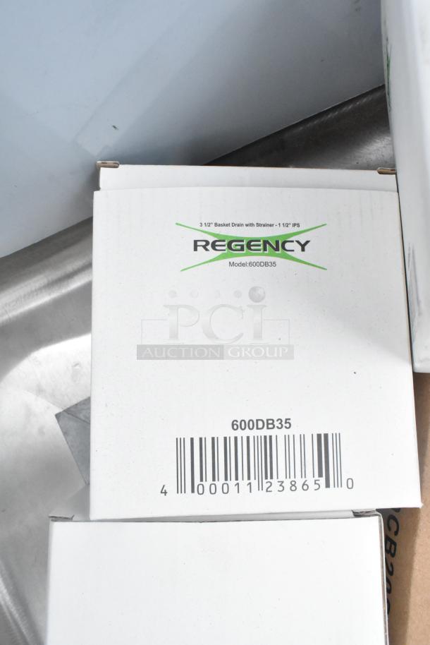 Regency 600S3162018L Stainless Steel 3 Bay Sink with left side drain board, scratch and dent, model 600DB35.