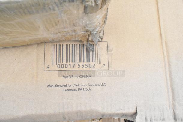 Cardboard with visible barcode, labeled "Made in China." Manufactured for Clark Core Services, LLC, Lancaster, PA 17602.