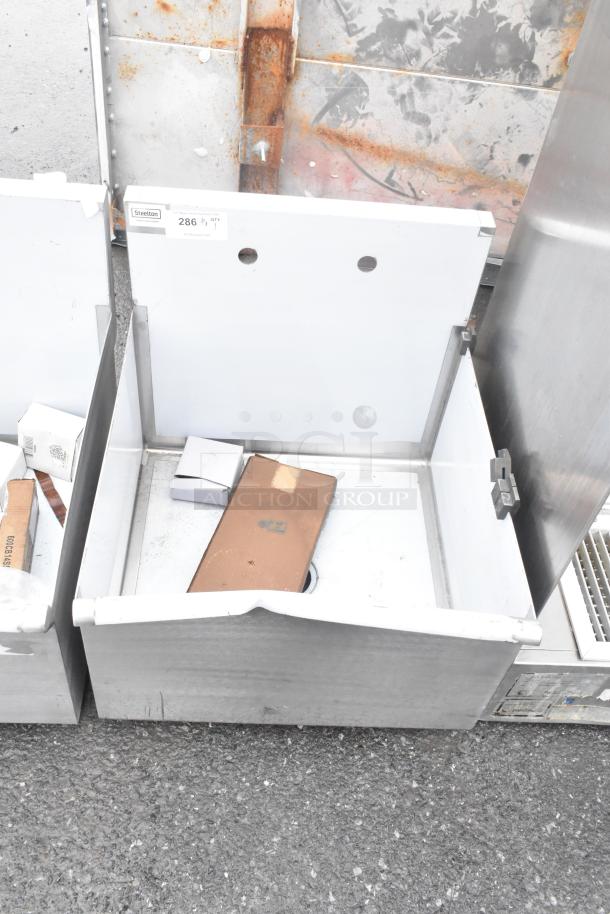 BRAND NEW Steelton 522US12424 24"x24"x14" utility sink, scratch and dent condition, for 8" center faucet.