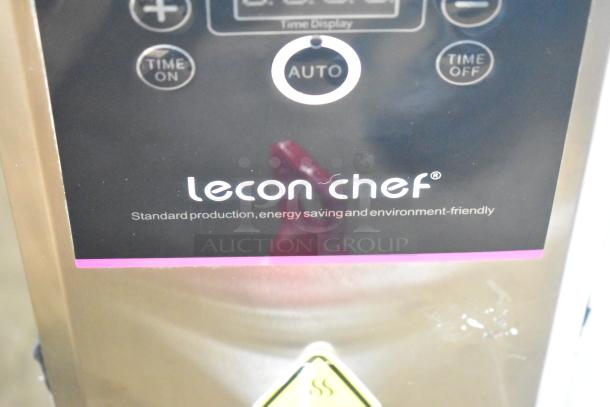 Lecon Chef KW-15 Commercial Water Boiler, 110V, 1 Phase, energy-efficient, stainless steel, auto controls visible.