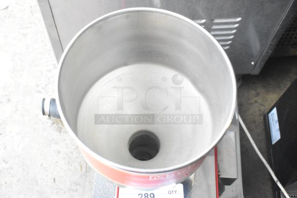 Magic Pop DMP-1 Metal Commercial Rice Cake Machine, 115 Volts, 1 Phase, interior view, shows central hole.