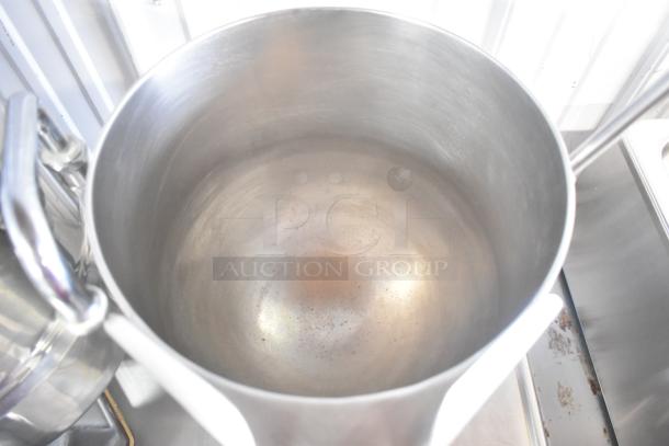 2 Groen tilting kettles on a Market Forge MT2-5ES modular base, stainless steel, used condition.