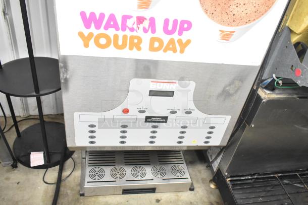 Bunn IMIX-5 stainless steel cappuccino machine on stand, digital controls visible, commercial use, 120/208-240V, 1 Phase.