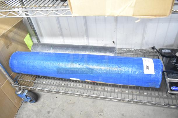 SEALTECH landscape fabric rolls: 3' x 300', 4' x 100', 3.5 oz. Premium weed barrier, new condition.