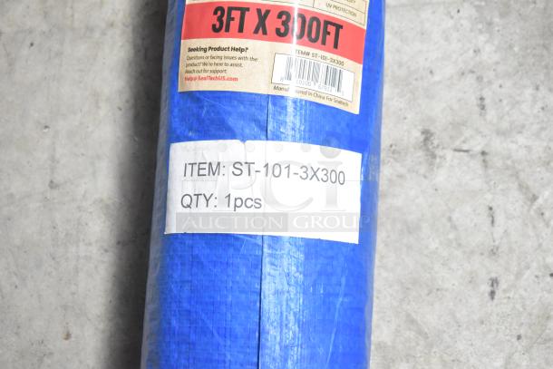 SEALTECH 3' x 300' Premium Weed Barrier Fabric, 3.5 oz., Item ST-101-3X300, new condition, 1 piece label visible.