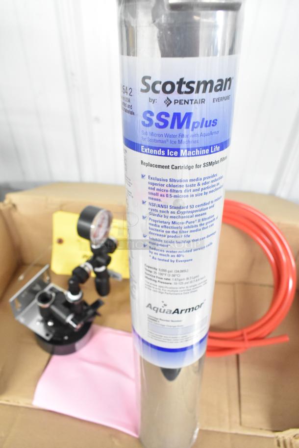 Scotsman Pentair SSM Plus Water Filtration System, includes filtration cartridge, features AquaArmor technology.