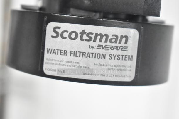 Scotsman Pentair SSM Plus Water Filtration System, marked for food service. Assembled in USA, NSF system instructions visible.