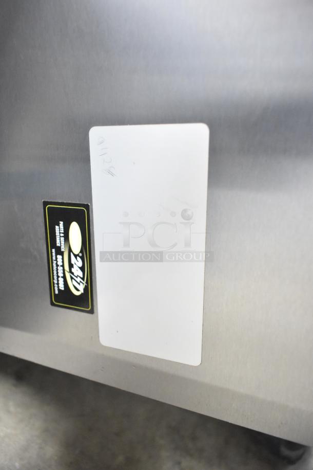 Hatco Commercial Countertop Heated Holding Merchandiser, stainless steel, with visible identification label and model markings.