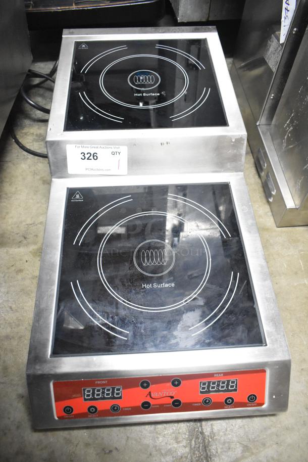 Avantco 177IC35SU Double Countertop Step-Up Induction Range, digital controls, 208-240V, excellent condition.