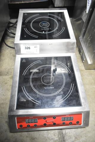 Avantco 177IC35SU Double Countertop Step-Up Induction Range, digital controls, 208-240V, excellent condition.