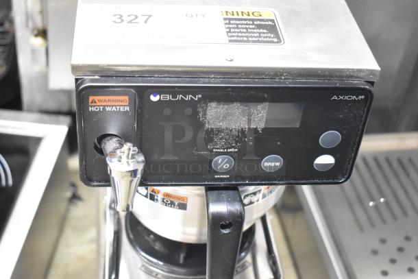 Brand new 2025 Bunn SINGLE AXIOM 15 coffee brewer, model 38700.0043. Features scratch and dent condition, 120 volts, 1-phase.