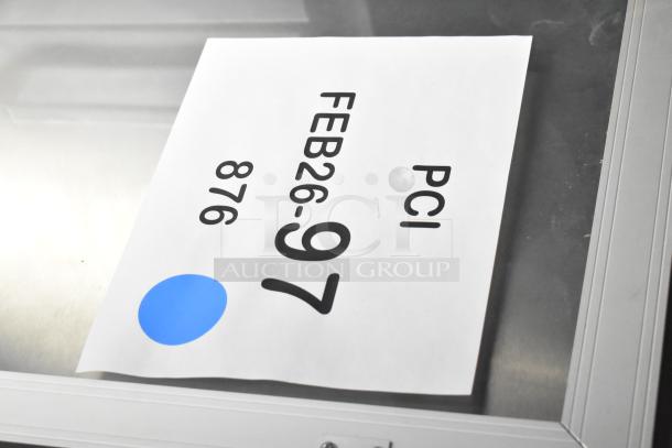 Carnival King 382HPW18D2S scratch and dent unit, missing glass panel, 120V, 1 phase, includes auction label.