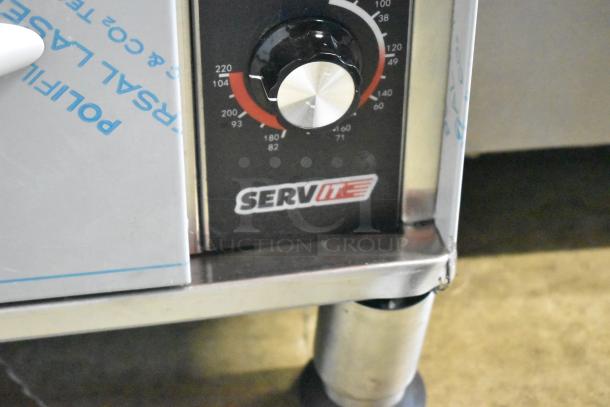 Brand new ServIt 423WDNFS1 drawer warmer, 2025 model, 120V, 1 phase. Scratch and dent, features temperature dial.