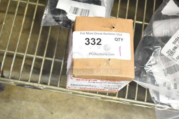 Brand new Hatco Gear Motor 02.12.096.00 in original box with label visible, indicating auction item number 332.