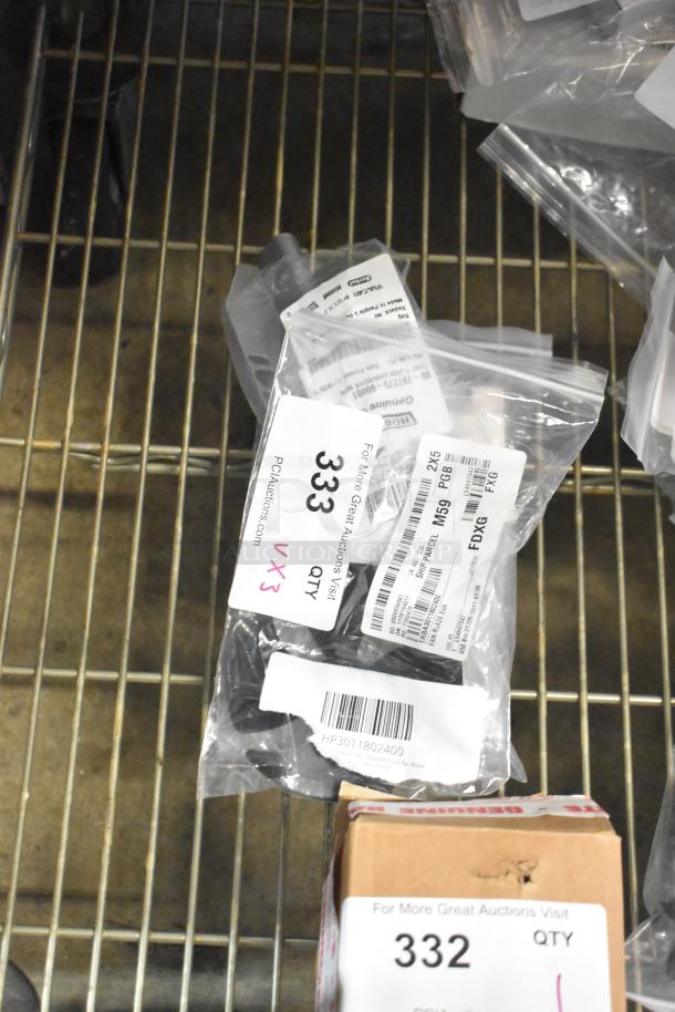 3 brand new scratch and dent items: Continental Refrigerator CRC-20237 hinge, Vulcan 00-787275-00001 tube, Turbo Air 3011802400 fan blade.