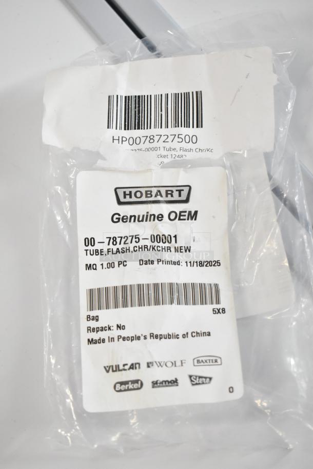 Brand new genuine OEM Vulcan tube, model 00-787275-00001, sealed packaging, part of a scratch and dent auction.