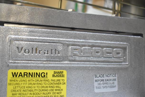 BRAND NEW Vollrath Redco 4400N Easy Lettuce Cutter, minor scratches, warning label for sharp blades, durable build.
