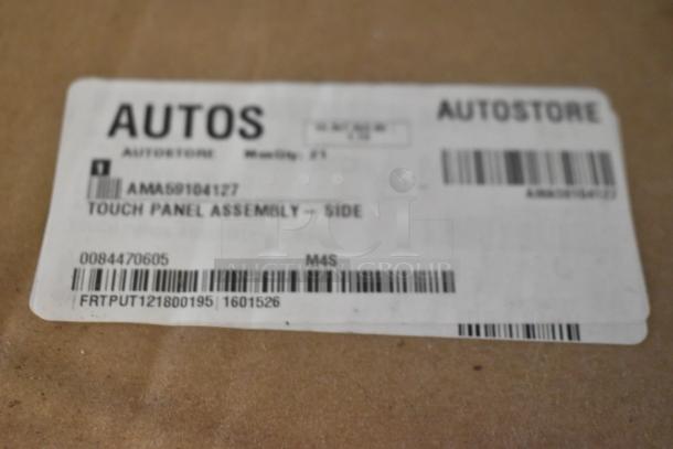 Brand new Amana 59104127 Touch Panel Assembly - Side, marked as "Scratch and Dent," with label showing model HP59104127.