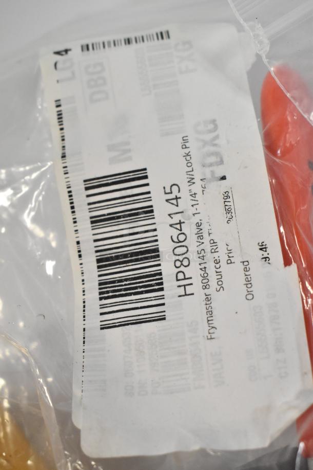 3 new scratch and dent items: Avantco and Frymaster valves with visible model numbers and labels.