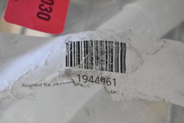 Barcoded label showing "1944961" on Avantco Ice Water Pump Tube packaging. Appears slightly worn.